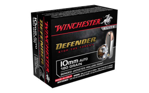 Ammunition Winchester Ammunition Defender 10mm WIN DEFENDER 10MM 180GR BJHP 20/200